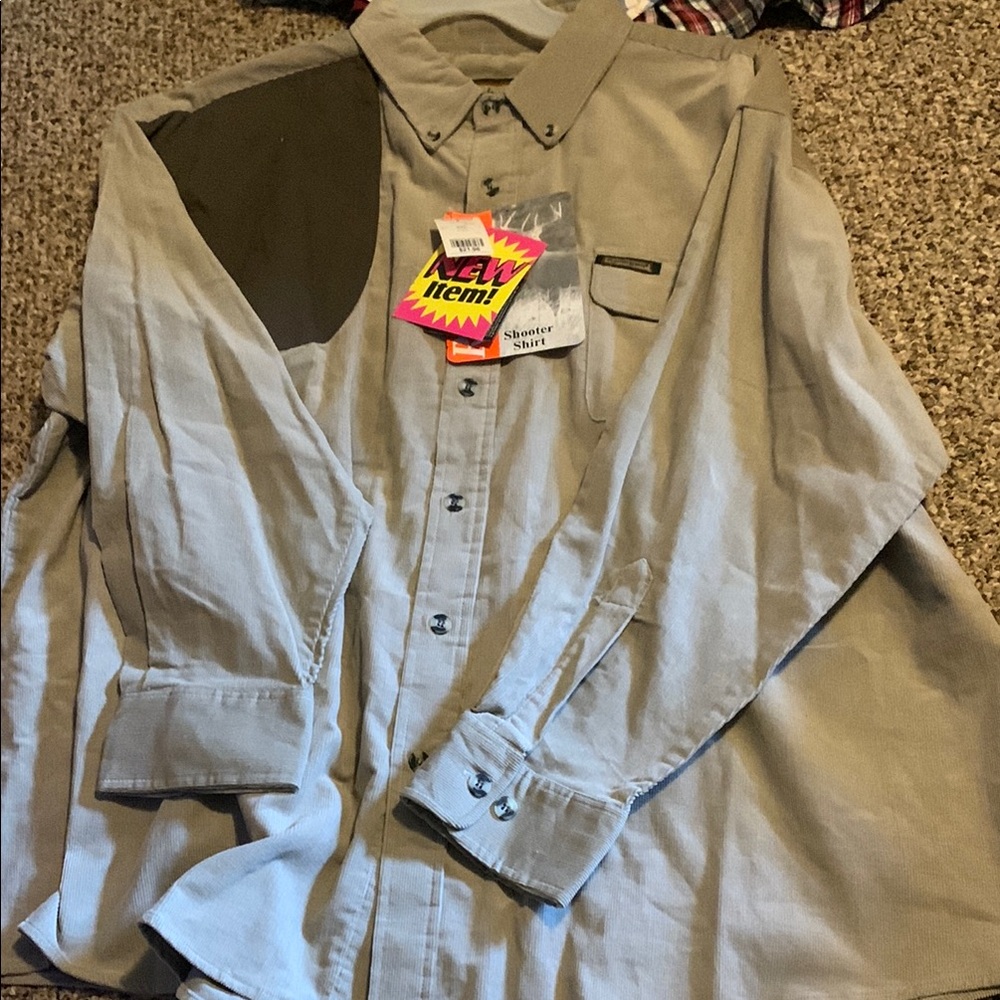 Remington Casual Button Down Shirt - Gray and Olive
